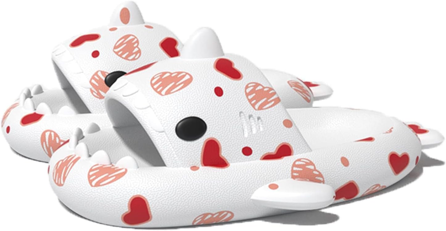 

Оригинальные сланцы Zureto Shark, унисекс с изображением акулы, новые домашние тапочки Cloud Shark для спа, сандалии, красный