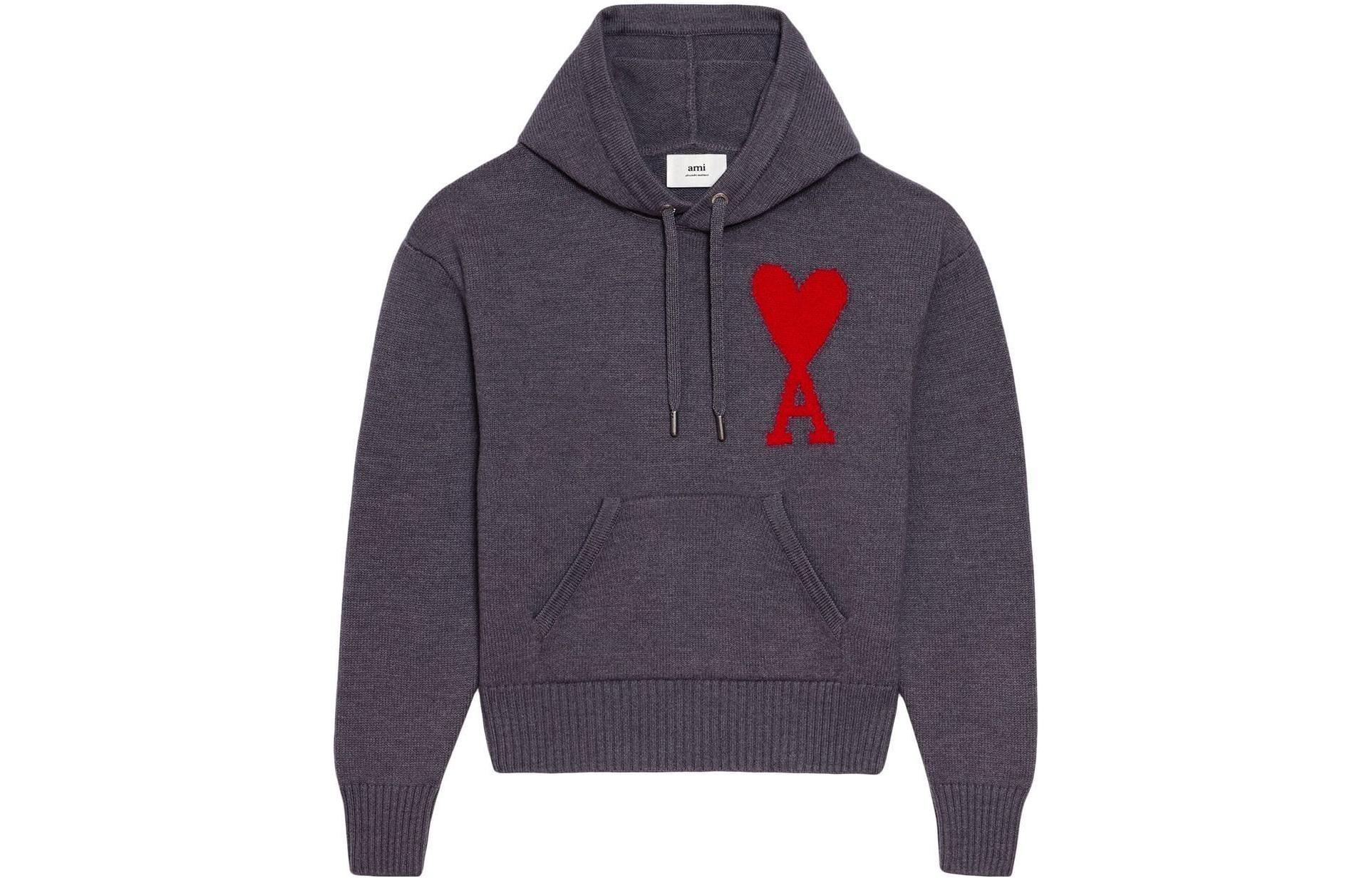 

Толстовка с вышитым логотипом Ami De Coeur AMIPARIS, темно-серый