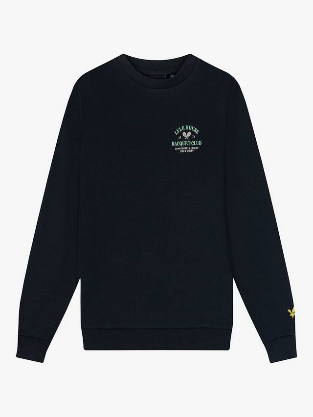 

Детский свитшот с принтом Racquet Club Lyle & Scott, Dark Navy, 8-9 years