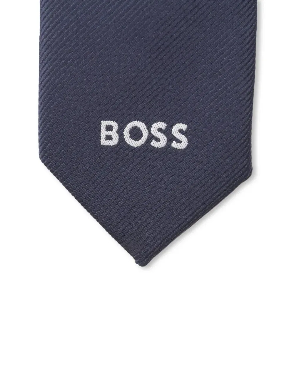 Галстук с жаккардовым логотипом Boss Kidswear, синий — фото 2