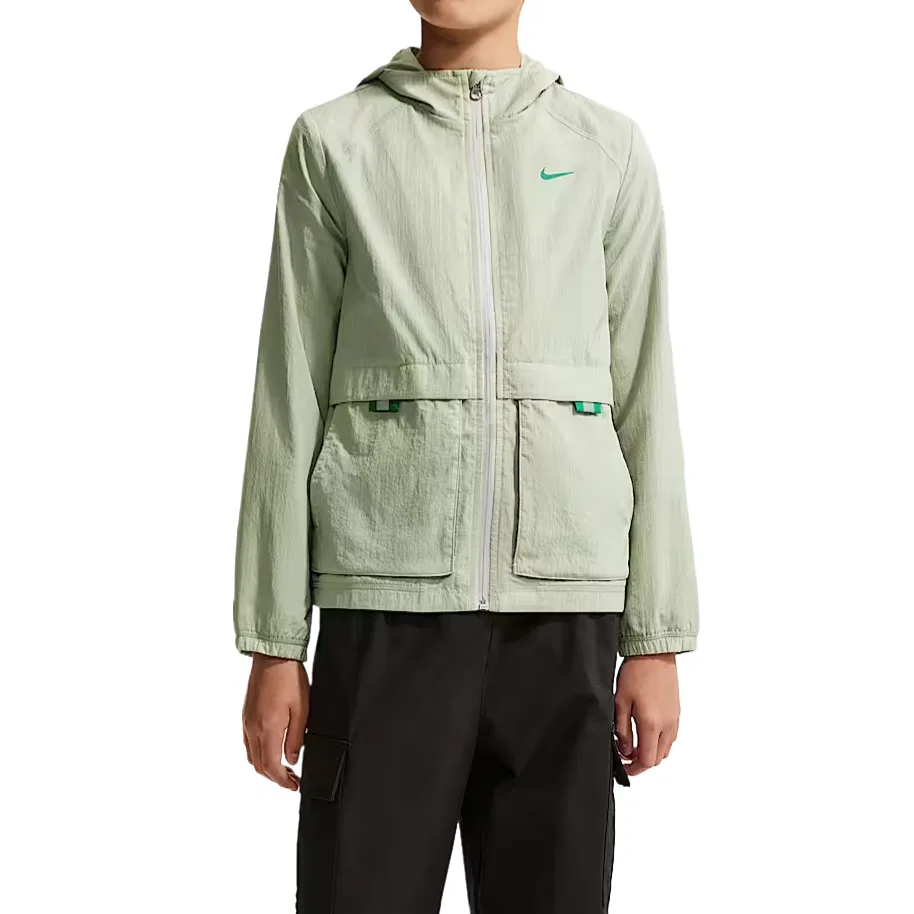 Детская куртка с капюшоном Nike Fir Wood Green/Black/Peacock Green
