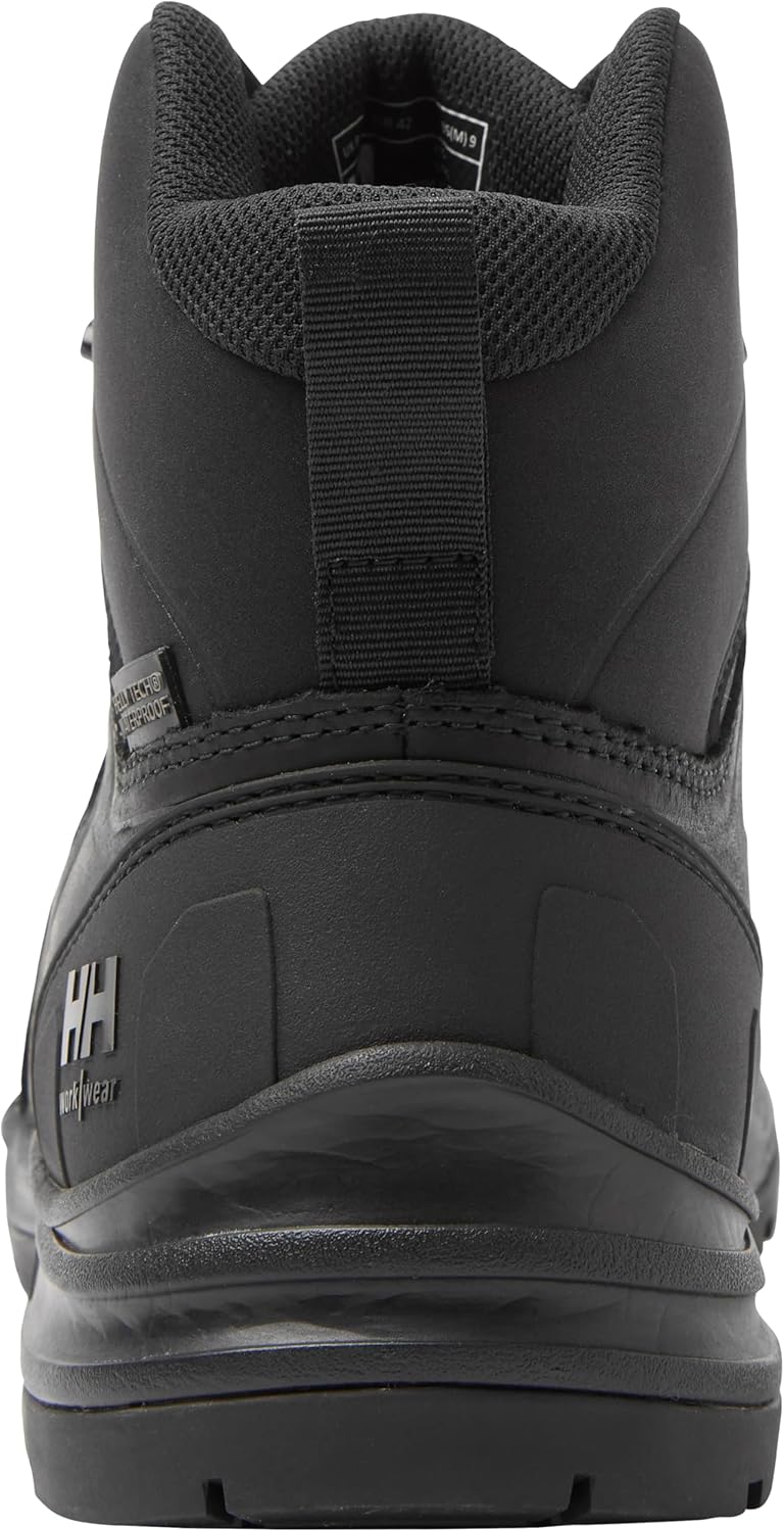 Helly-Hansen Oslo Hiker Mid Aluminum Toe рабочие ботинки для мужчин - легкая кожа и Ripstop с амортизирующими стельками и нескользящей подошвой, рейтинг EH Helly Hansen, 990 Black — фото 3