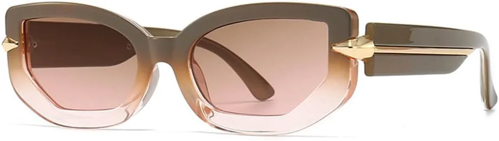 

Солнцезащитные очки прямоугольной формы 2027 года для мужчин и женщин, квадратные солнцезащитные очки для путешествий, винтажные, ретро, ​​UV400 MTZJH, Brown