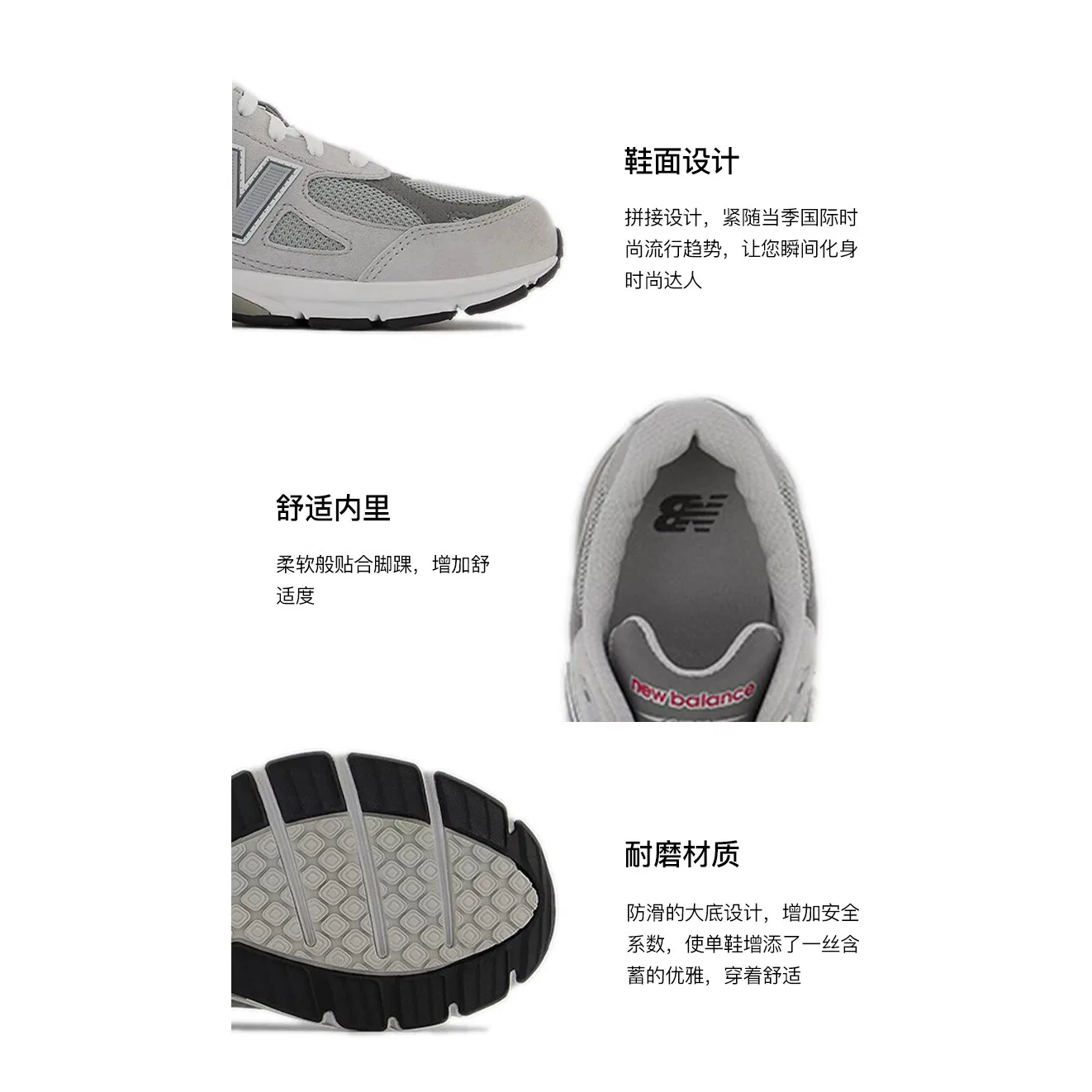Кроссовки 990v3 Grey GS New Balance — фото 3