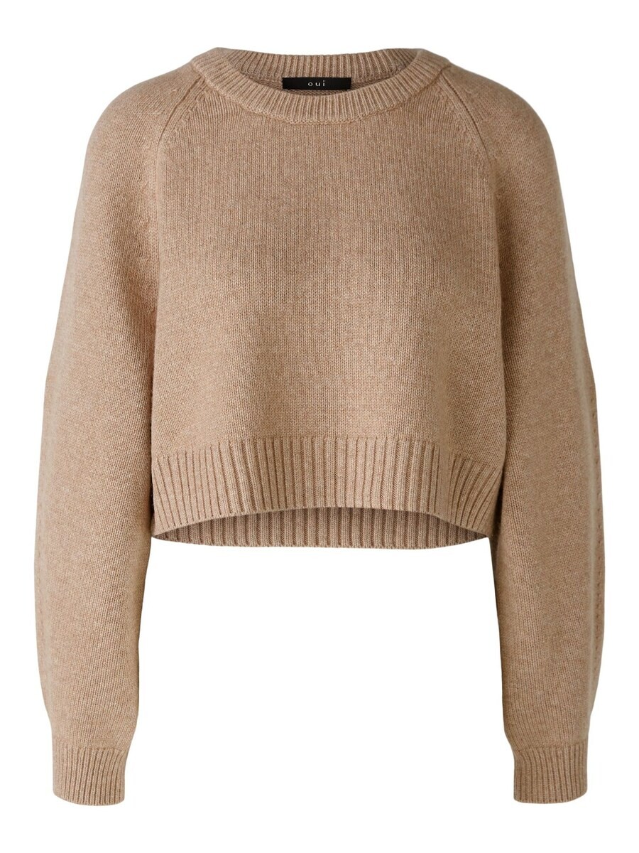 

Тонкий вязаный свитер OUI Sweater, бежевый