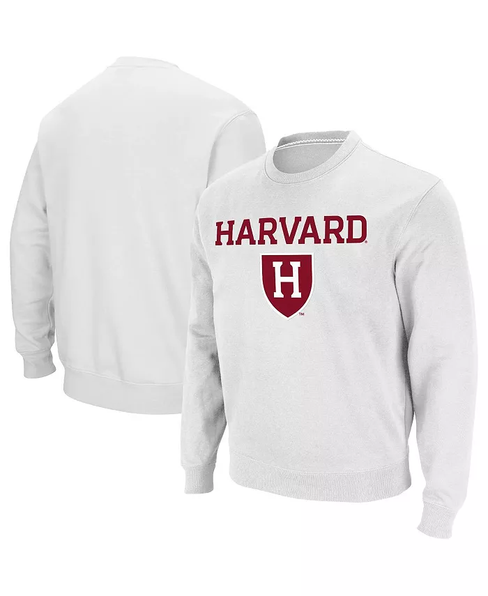 

Мужская толстовка Harvard Crimson с вышивкой командной арки и логотипом Colosseum, белый