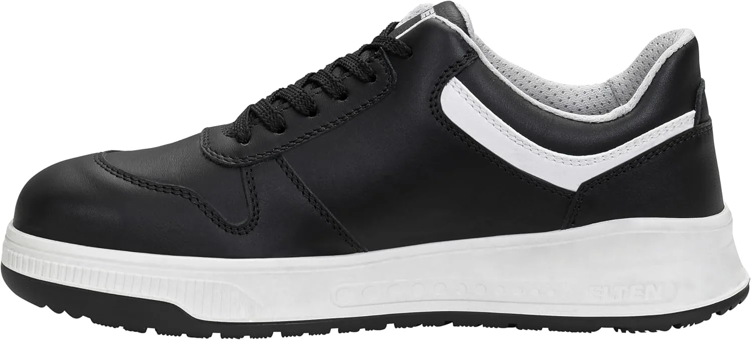 Защитные ботинки ELTEN JAMAIN XXST Black Low ESD S3S для мужчин и женщин, изготовлены из кожи и стального носа, легкие, спортивные, черно-белые — фото 3