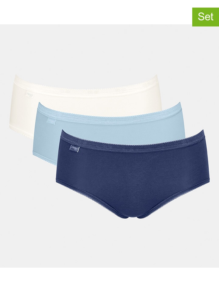 

Sloggi Комплект из 3 штук: трусики светло-голубого/темно-синего/белого цвета