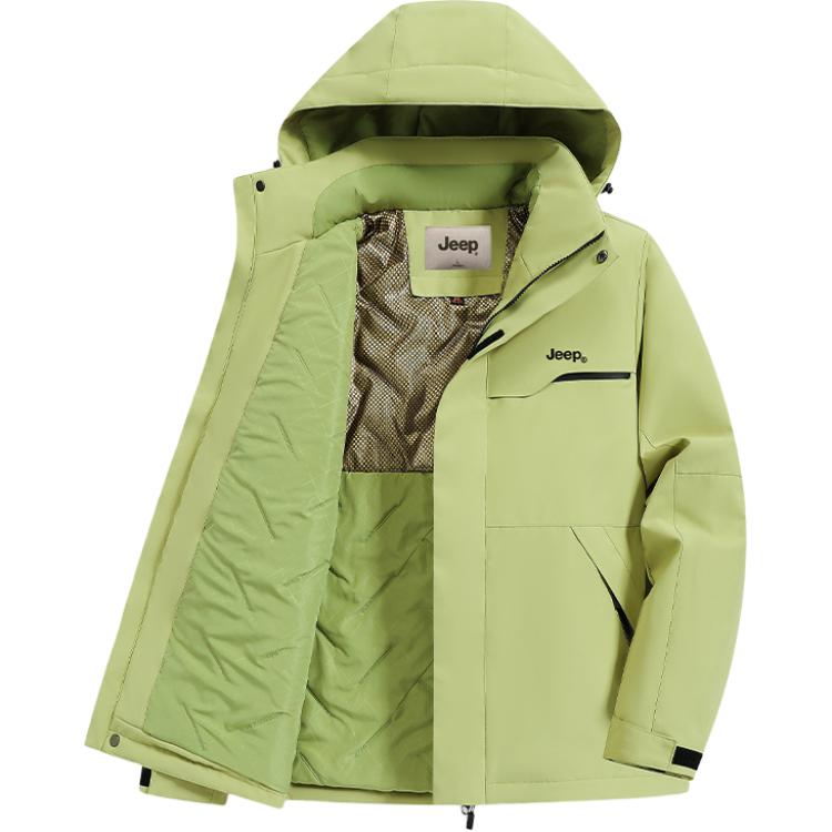 

Пуховик Unisex Stand Collar Thickened Others Jeep, оливково-зеленый