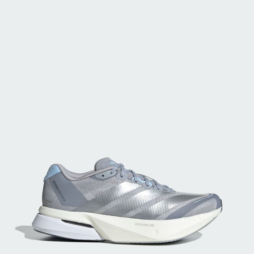 Кроссовки Adidas Adizero Boston 13 Shoes, цвет Halo Silver/Silver Metallic/Glow Blue