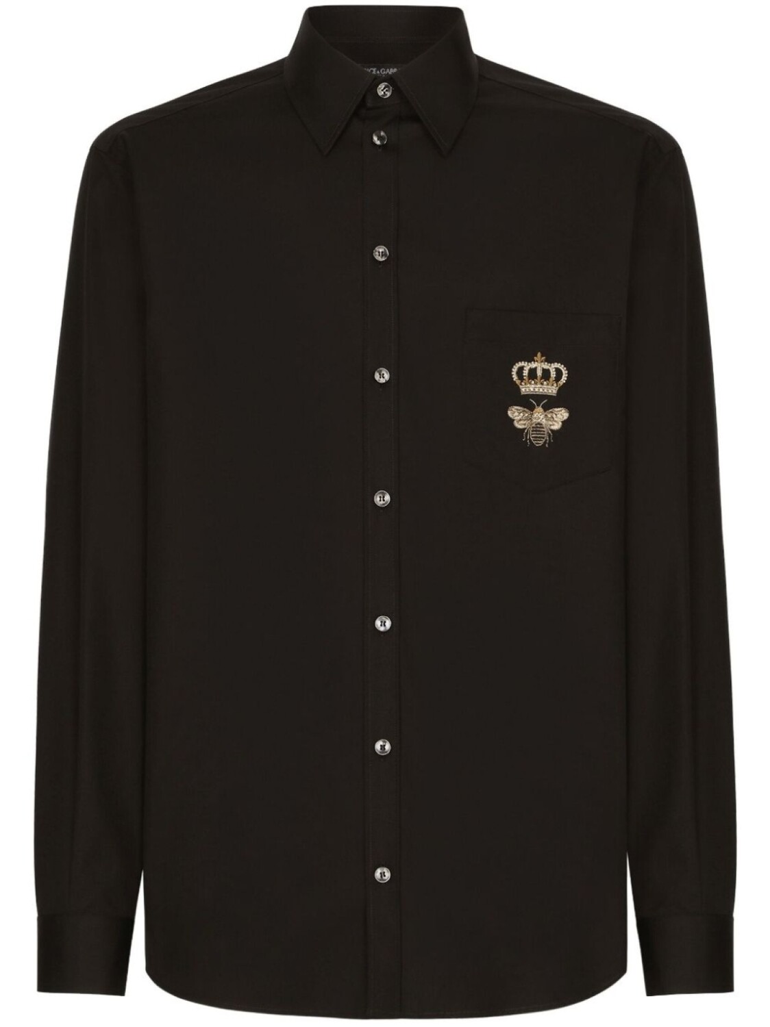 

Dolce & Gabbana рубашка с вышитым логотипом, черный