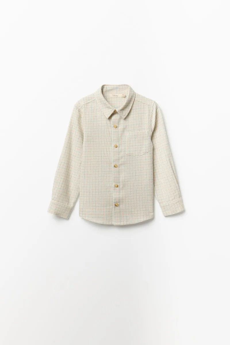 

Фланелевая рубашка в клетку Sfera, светло-бежевый