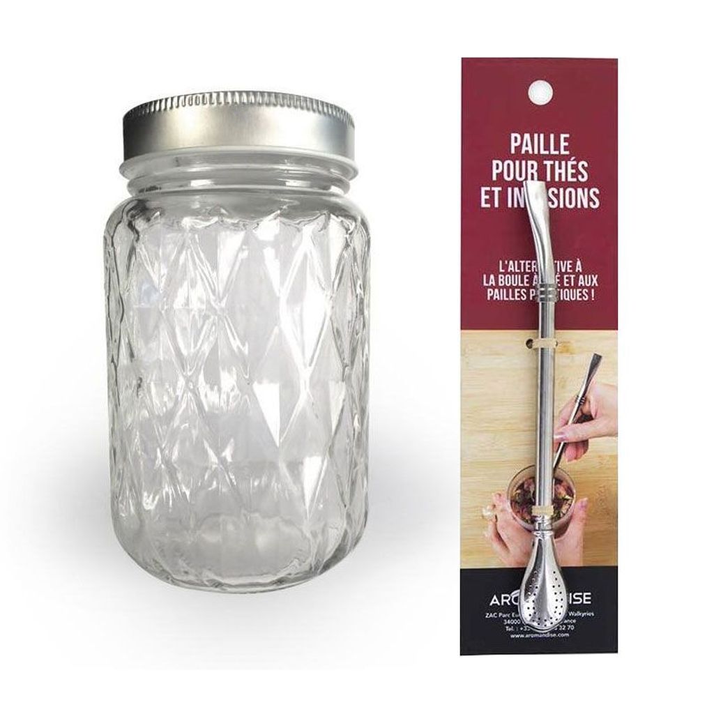 

Кружка Mason Jar с крышкой 37,5 мл Diamond + соломинка из нержавеющей стали с фильтром Youdoit