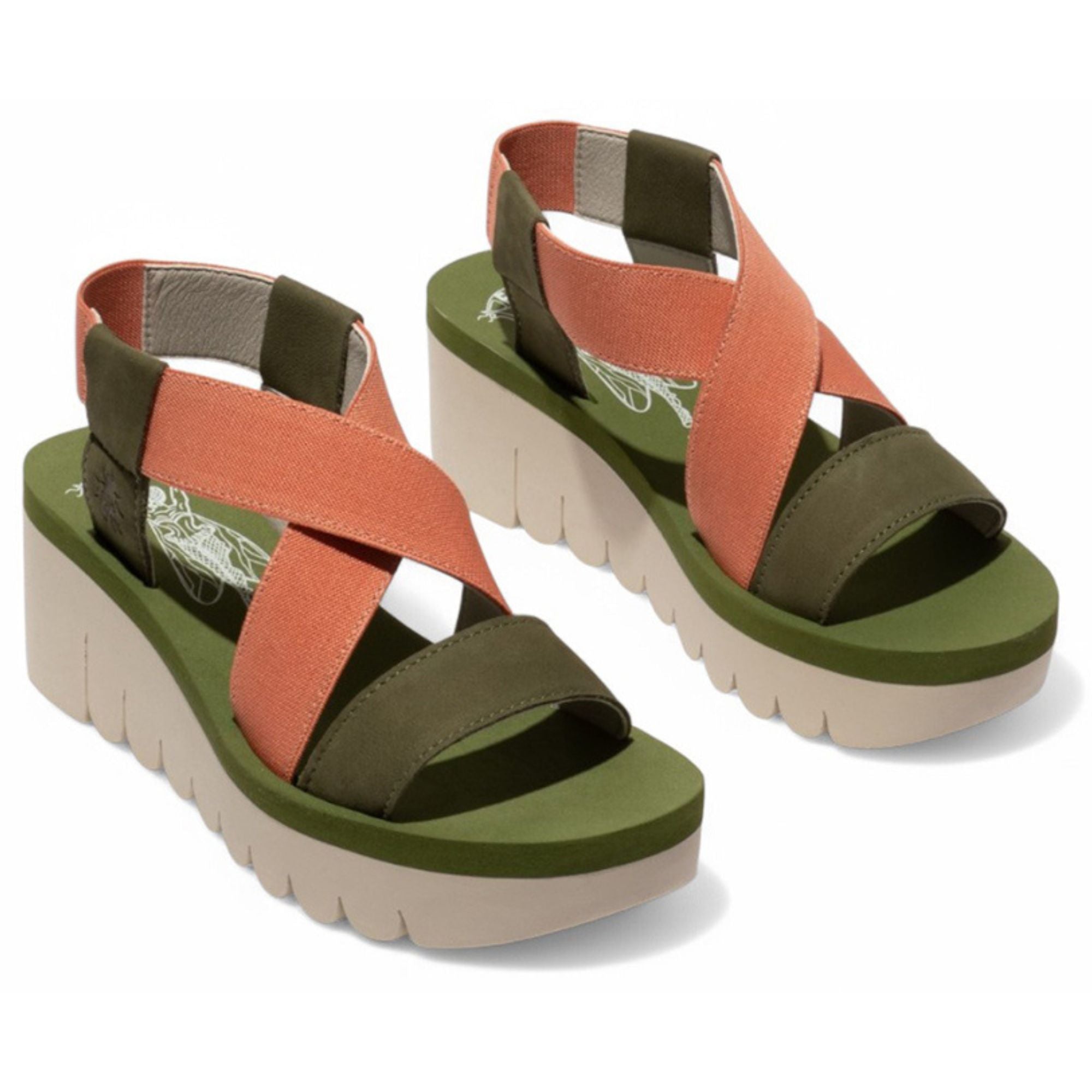 YABI922FLY - женские босоножки на платформе из кожи FLY London, черный — фото 2