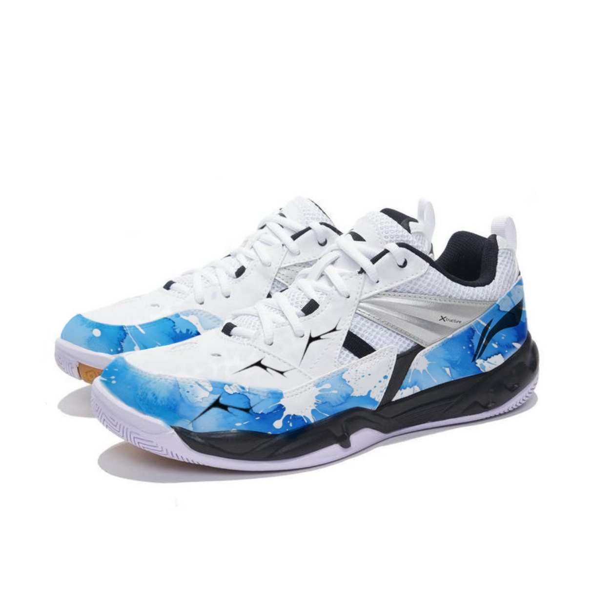 Мужские бадминтонные кроссовки Low top с амортизацией Koba и износостойкостью LINING, синий — фото 4