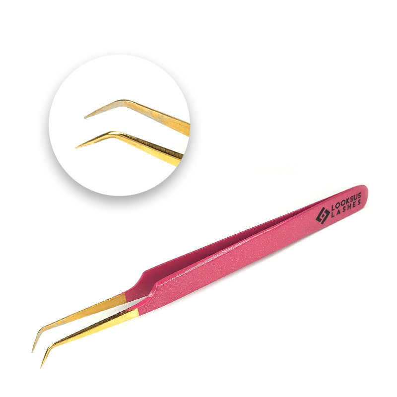 

Розовый пинцет для ресниц - 3 Looksus Lashes