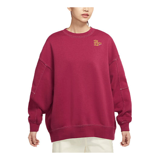 

Свитер printing fleece sports round neck light brown red hoodie Nike, бежевый