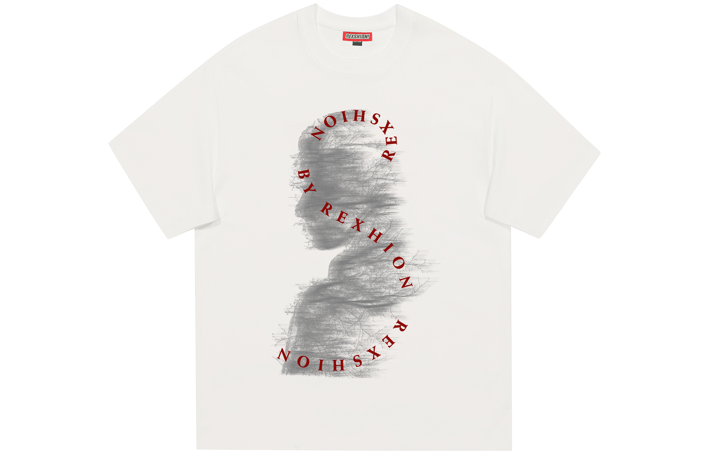 

Футболка с короткими рукавами унисекс REXSHION, White Heather Gray[High-Density Upgraded]