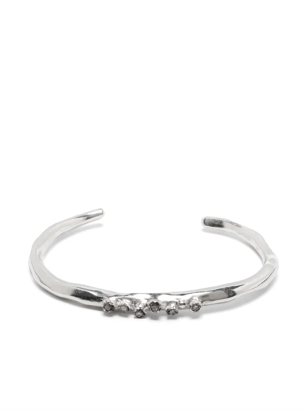 

Серебряный браслет-кафф с бриллиантами Rosa Maria, серебяный