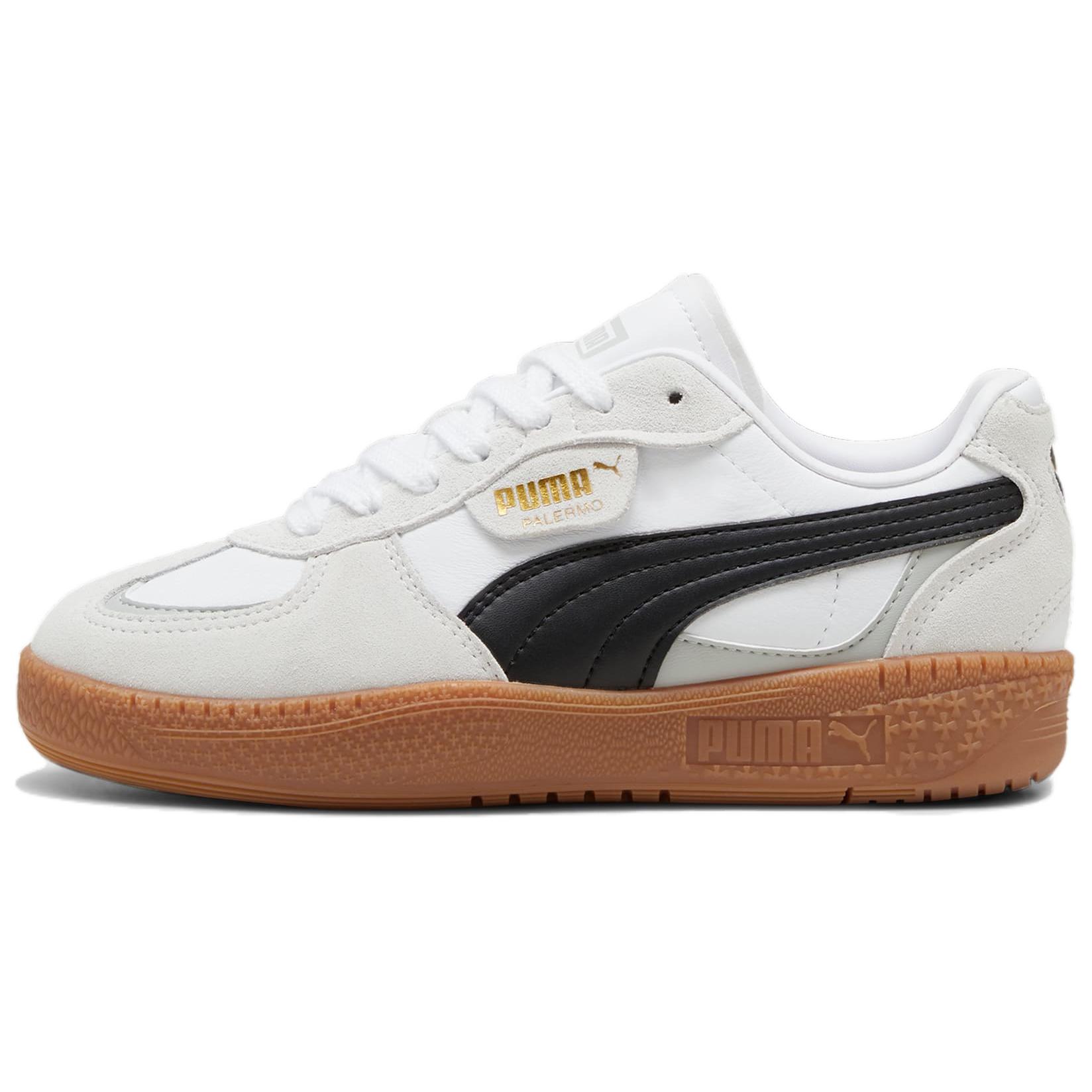 

Кроссовки Puma Palermo Skateboarding Shoes Women's Low-top White/light Gray/black, белый/светло-серый/черный