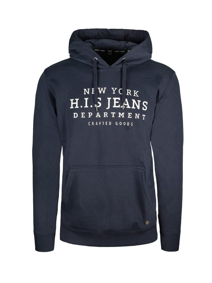 

Толстовка с капюшоном Hoodie Crafted Goods темно-синего цвета HIS, Синий, Толстовка с капюшоном Hoodie Crafted Goods темно-синего цвета HIS
