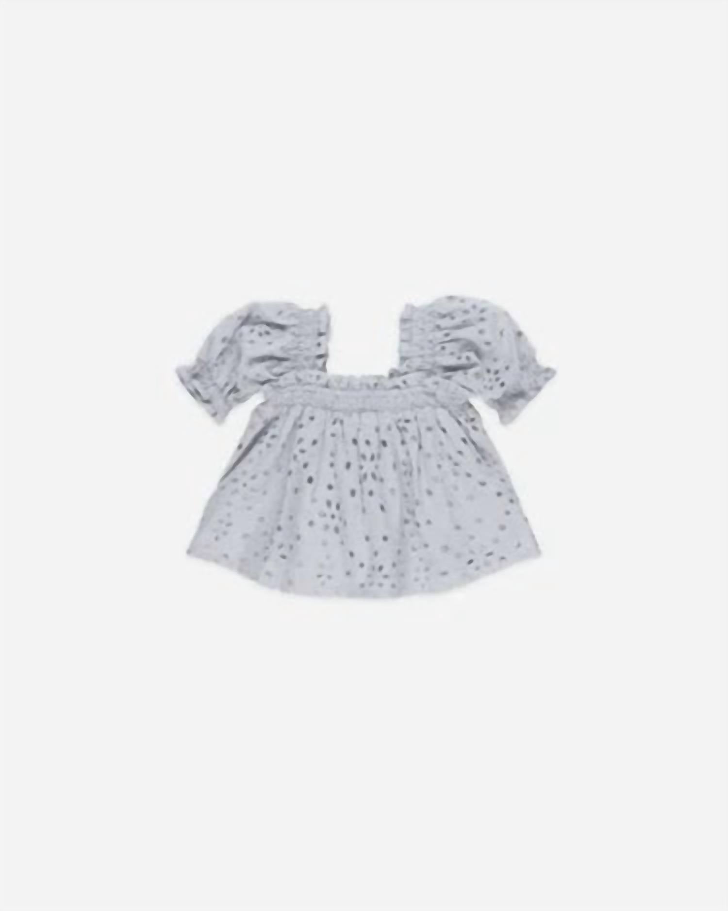 Милэн блузка с люверсами в светло-голубом цвете Rylee + Cru — фото 2