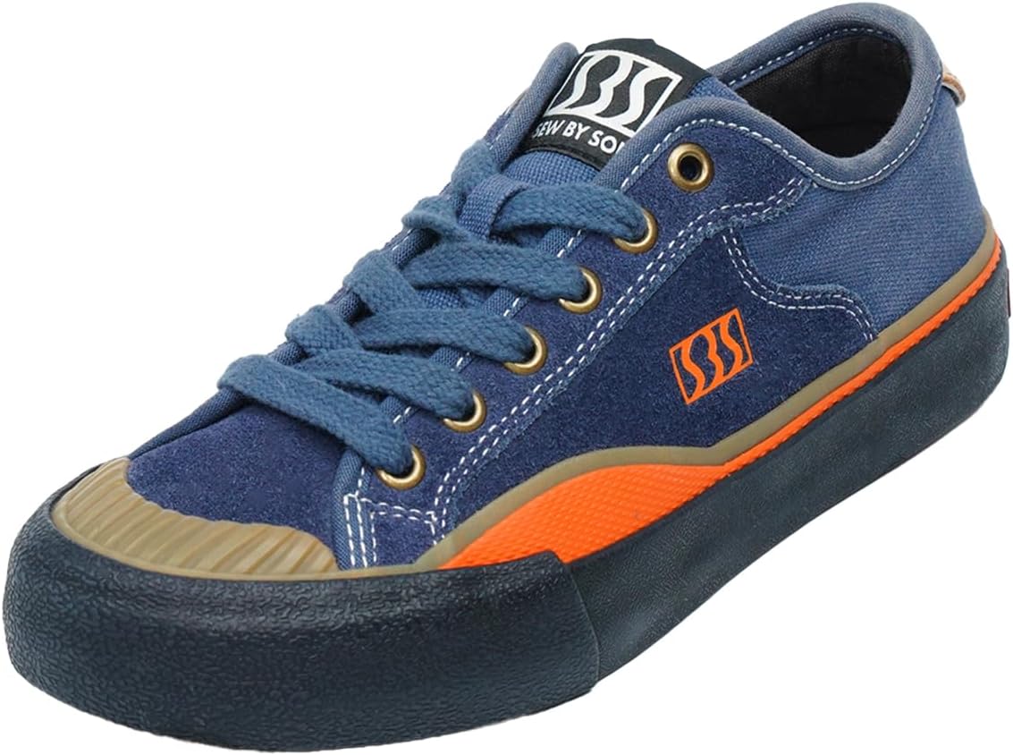 

Кеды для скейтборда SEW BY SOU для мужчин, кожаные, низкие, для профессионального скейтбординга и повседневной носки, темно-синий
