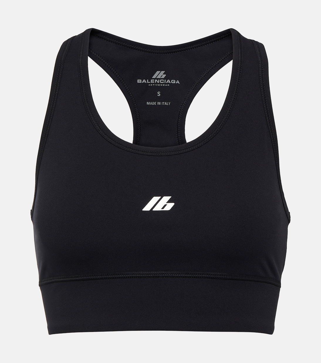 

Спортивный бюстгальтер Logo Balenciaga, Black/Reflective