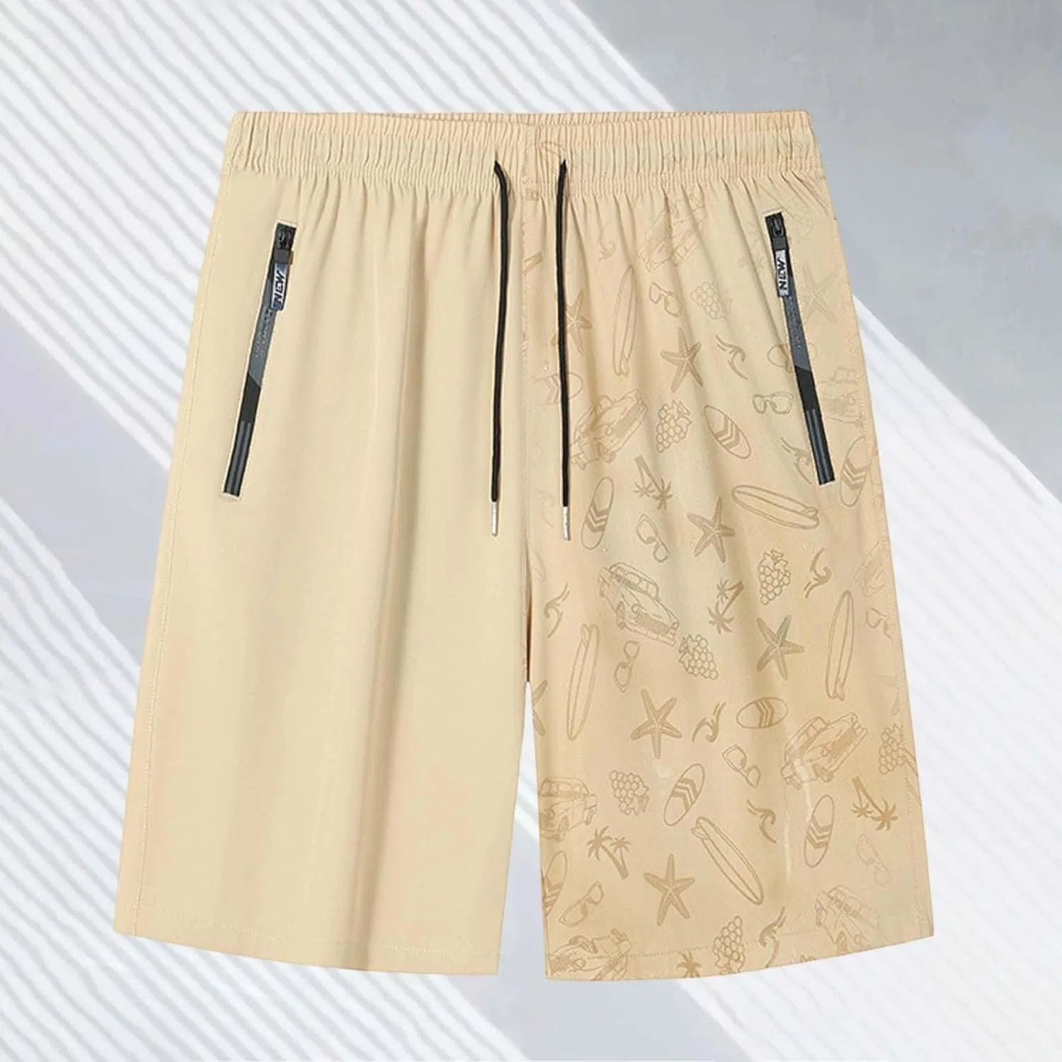 Шорты активные Ice Silk Stretch Quick-Dry, C17 Beige (water Effect) — фото 2