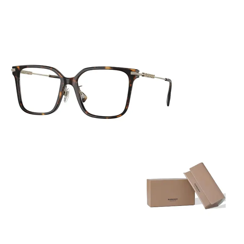 

Burberry Пластиковая оправа квадратной формы для очков женская, 3002-Tortoiseshell Gold