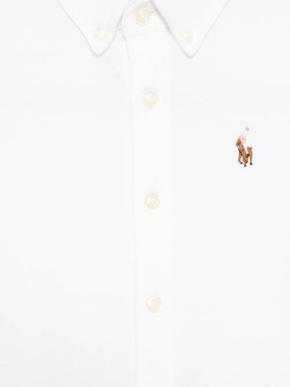 Рубашка с вышивкой Polo Pony POLO RALPH LAUREN KIDS, белый — фото 3