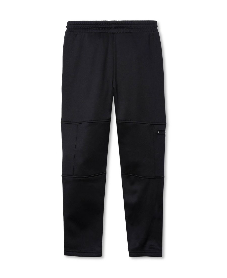 Детские базовые флисовые спортивные штаны Iron Knee Lands' End, Black — фото 3