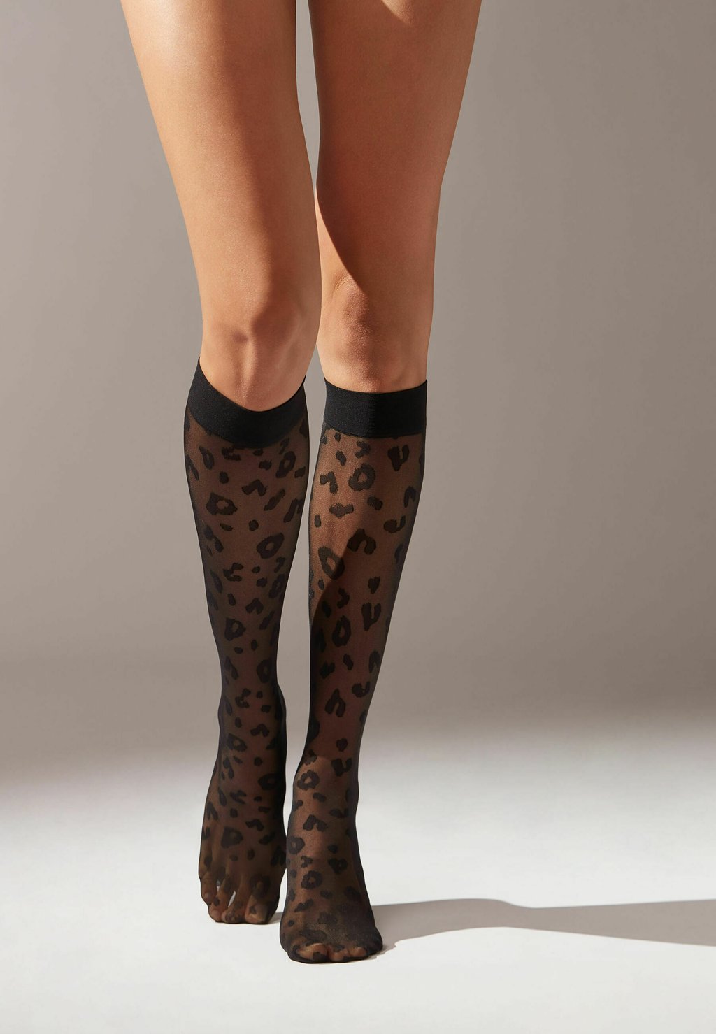 

Гольфы ANIMAL PRINT Calzedonia, цвет schwarz black animal print