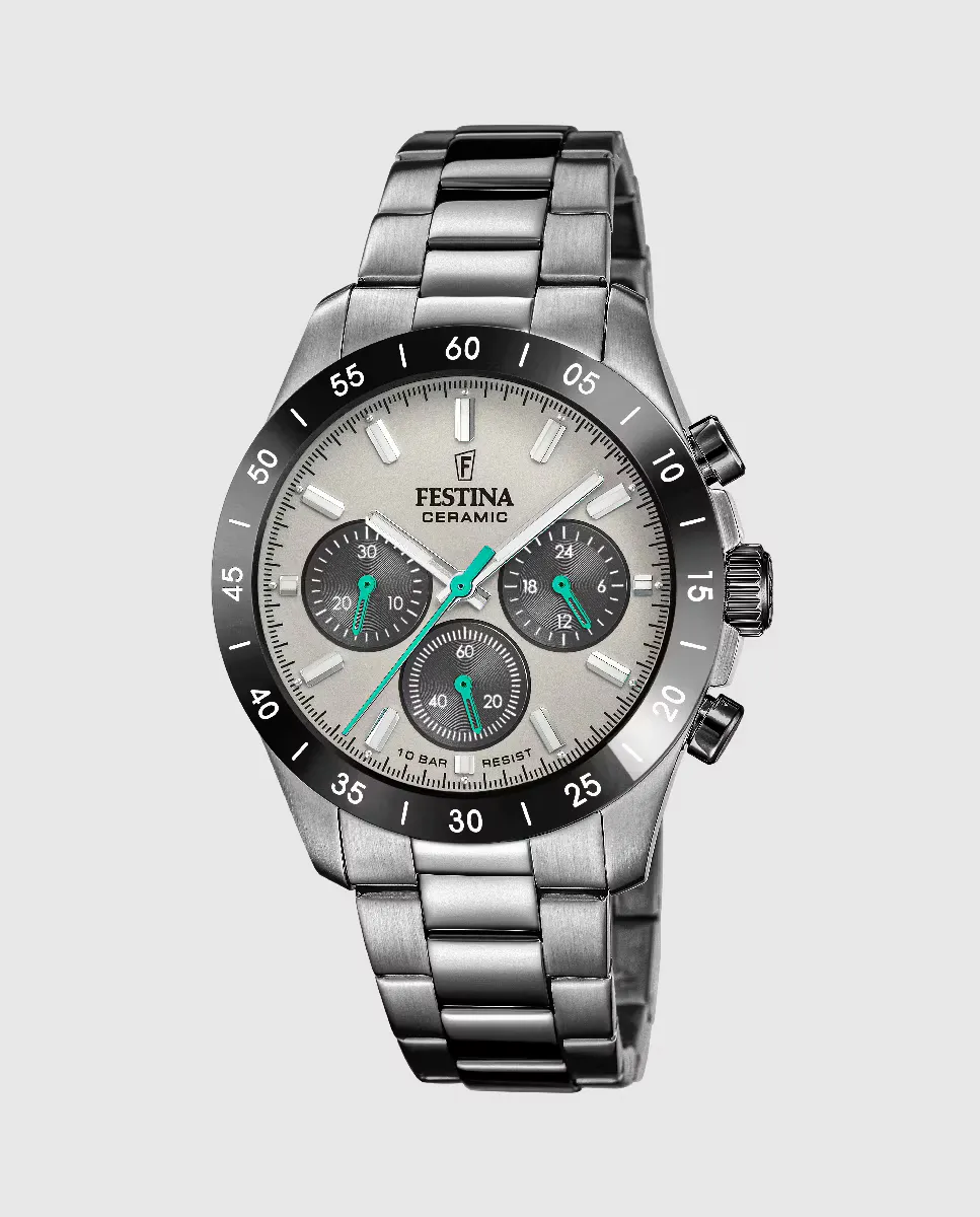 

F20703/1 Женские керамические часы из серой стали Festina