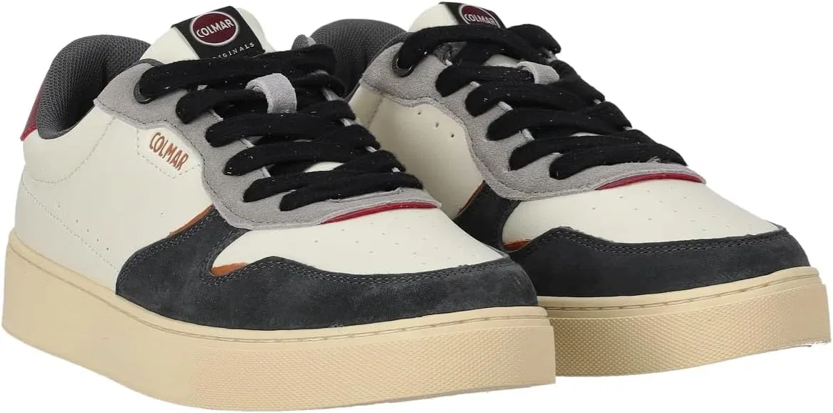 Кроссовки Colmar Tokyo Blender Off, White Black Burgundy — фото 3