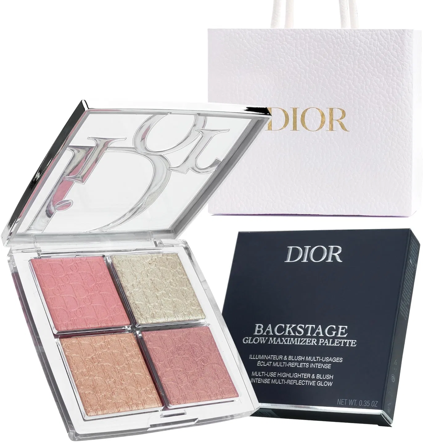 Палетка для лица Dior Backstage Grow Maximizer Palette, 4 цвета, 10 г, #003 Perley Peach