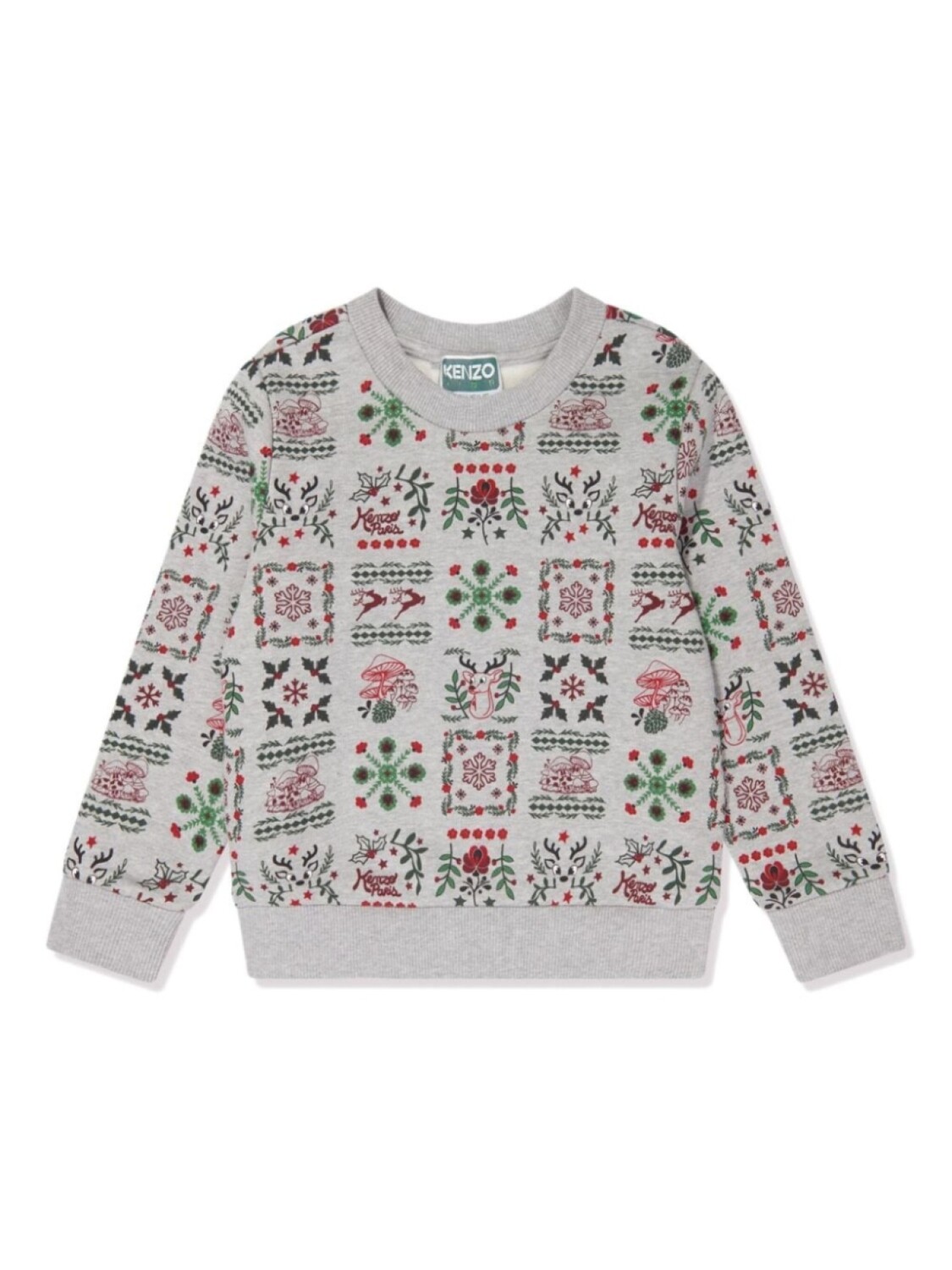 

Kenzo Kids толстовка с монограммой, серый