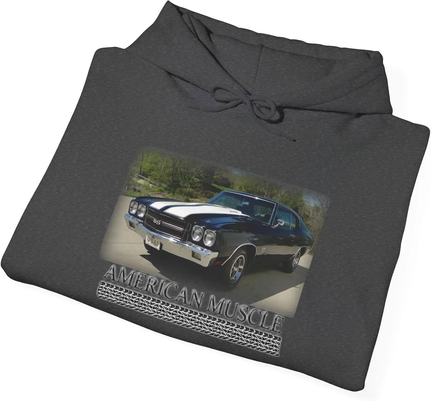 Толстовка с капюшоном American Muscle Car Chevelle SS Racing Classic — фото 4