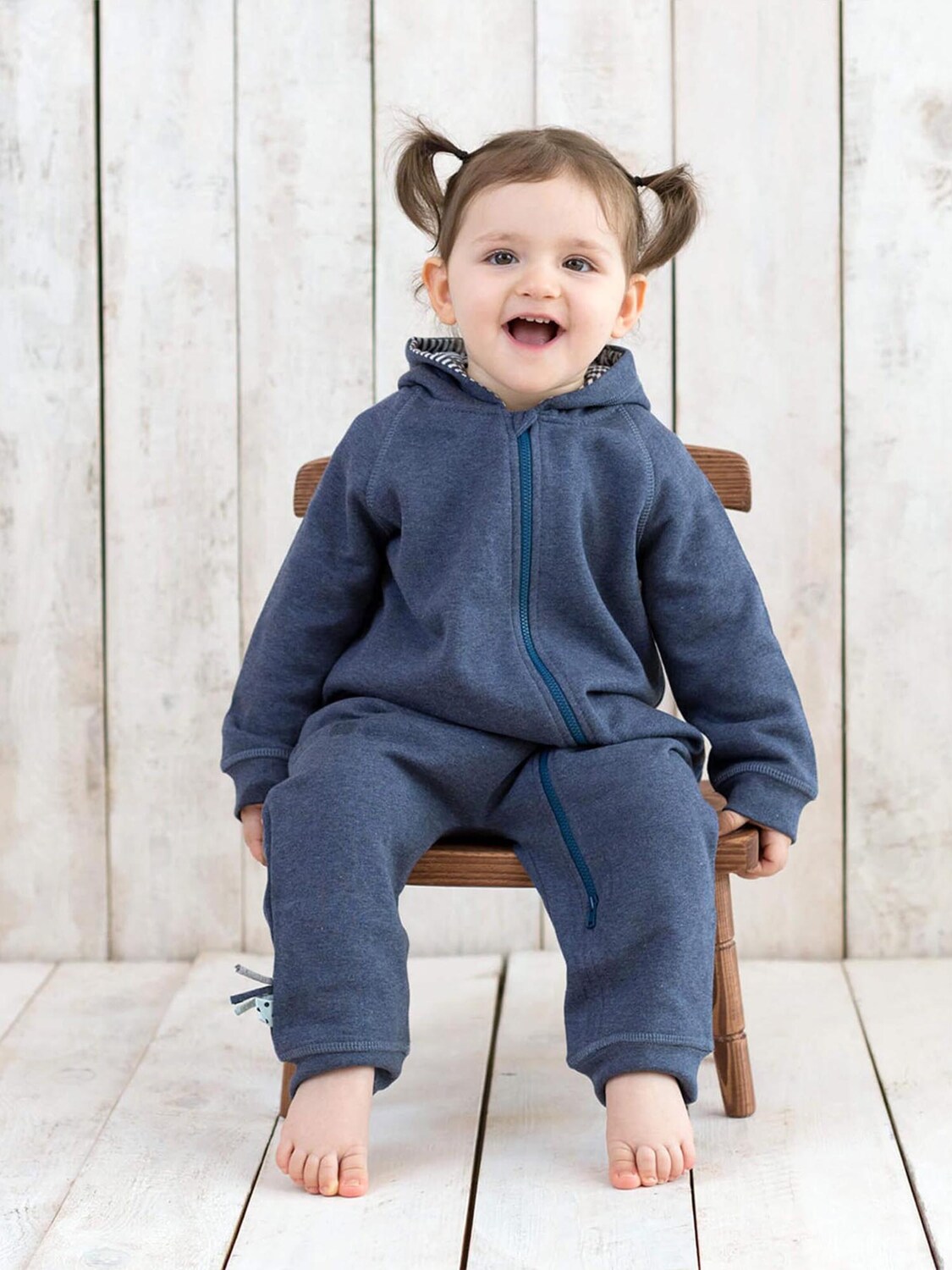 OrganicEra Комбинезон 'Organic Baby Jumpsuit with Zip' в цвете Indigo — фото 4