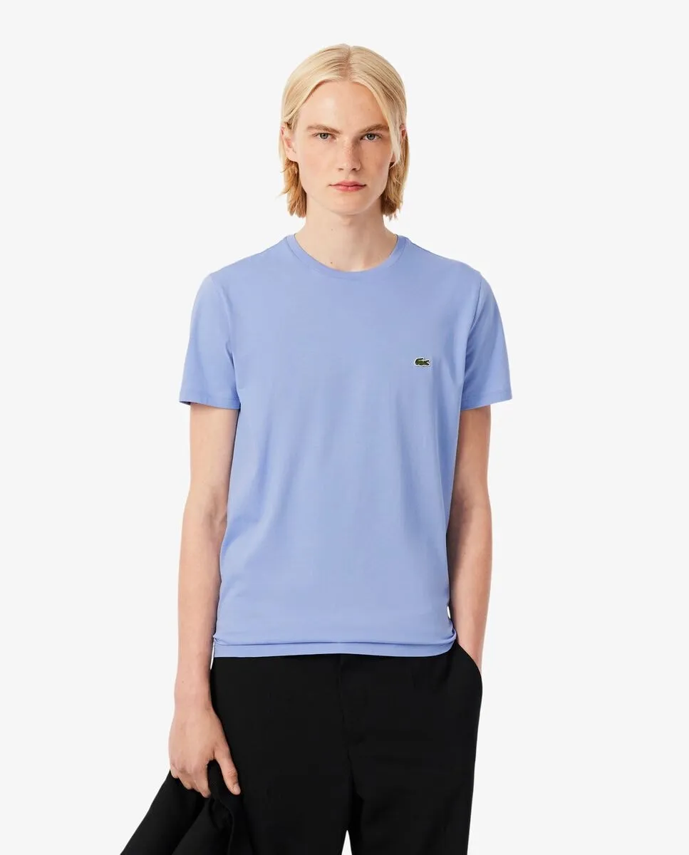 

Мужская футболка из хлопка пима с короткими рукавами Lacoste, сиреневый