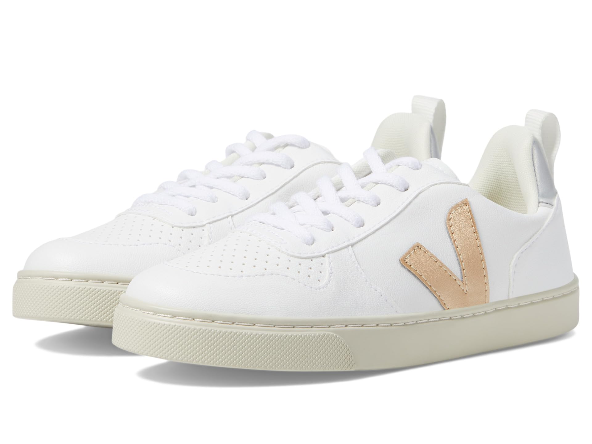 

Кроссовки VEJA Kids Small V-10 Laces, цвет White/Platine/Silver