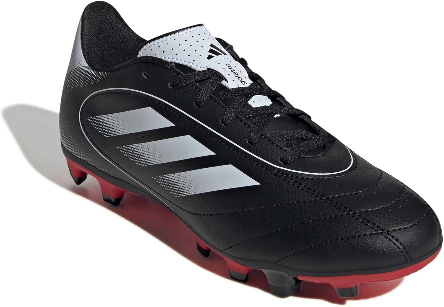 Кроссовки adidas Goletto IX для взрослых, унисекс, для твердой поверхности, белый/черный/алый — фото 4