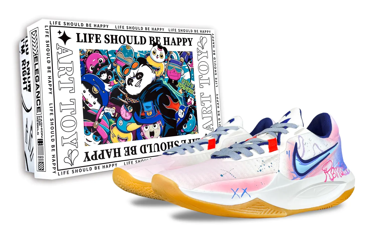 

Nike Баскетбольные кроссовки Precision 6, низкие, мужские, синие/розовые