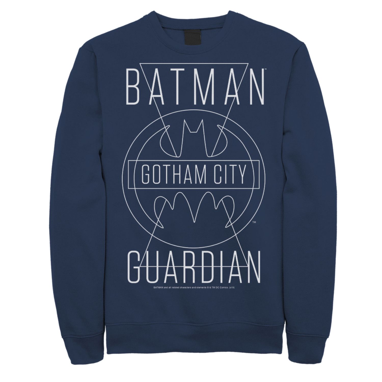 

Мужская толстовка с текстовым плакатом DC Comics Batman Gotham City Guardian, Blue Licensed Character, синий