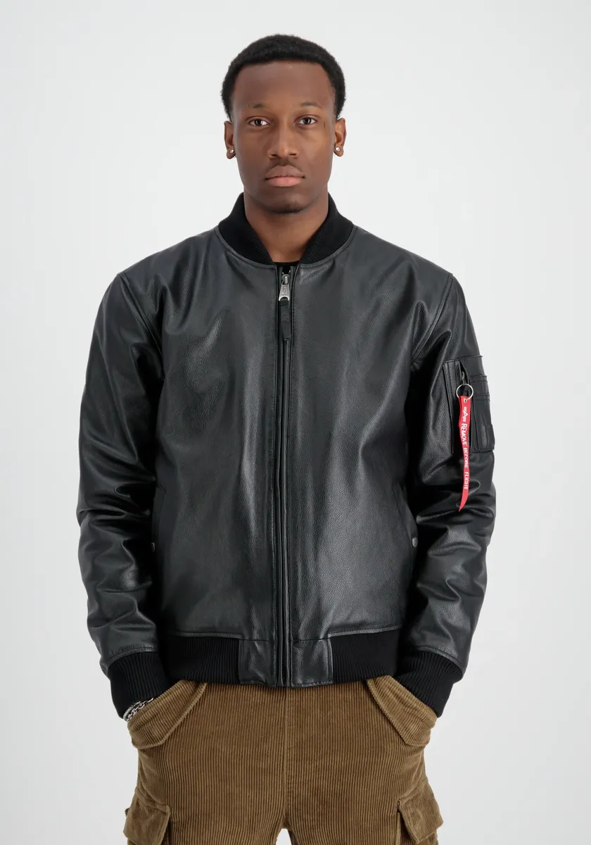 

Кожаная куртка Alpha Industries " Alpha Industries Мужчины - Кожаные и веганские куртки MA-1 Leather LF", черный