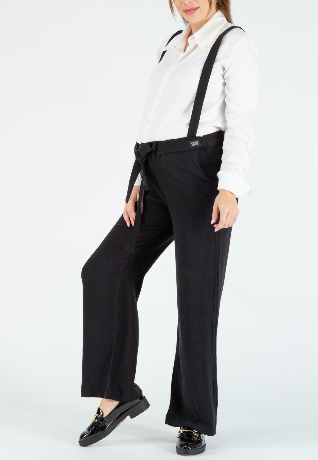 

Брюки MATERNITY WIDE WITH REMOVABLE STRAPS BETTY Cache Coeur, черный