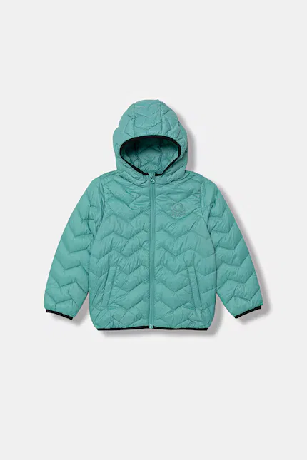 Куртка детская с капюшоном United Colors of Benetton, бирюзовый