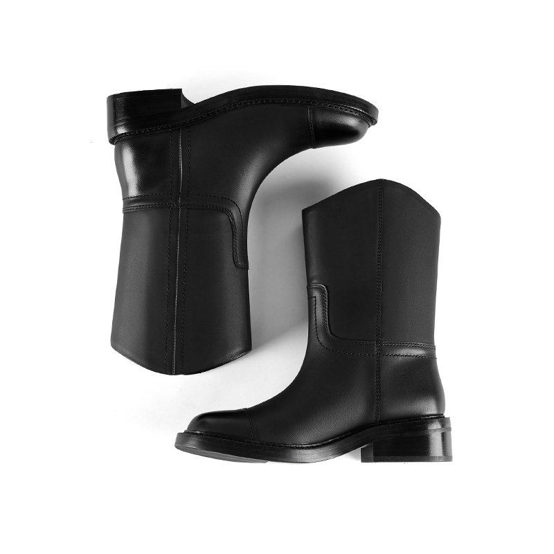 CHERYKALLY Женские черные ботинки на каблуке 4,5 см, цвет Black — фото 4
