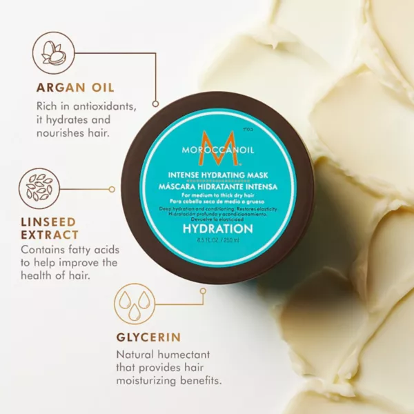 Интенсивно увлажняющая маска Moroccanoil, объем 29 мл — фото 4