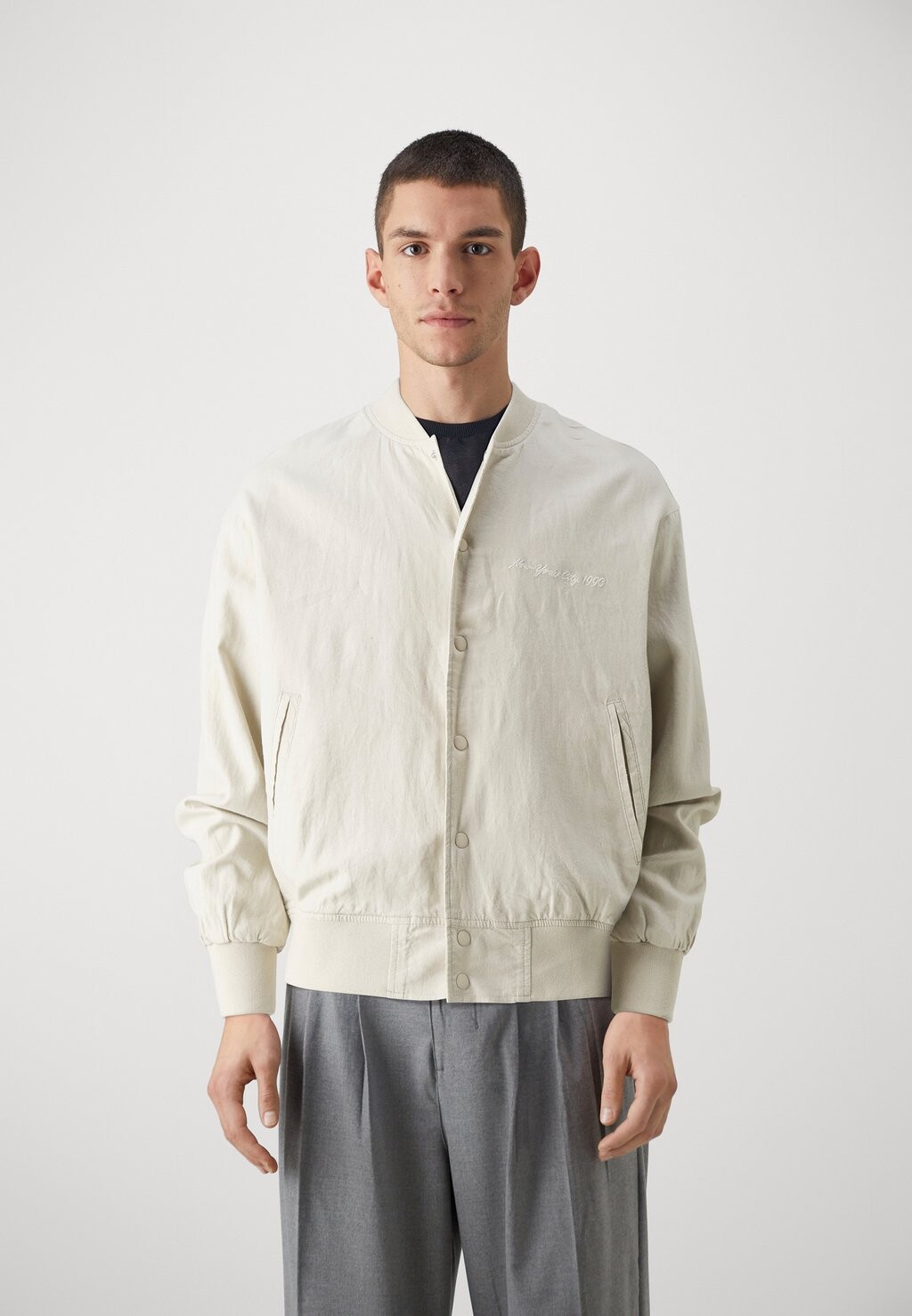 

Куртка-бомбер JORFARO LINEN MIX BOMBER JACKET Jack & Jones, кремовый